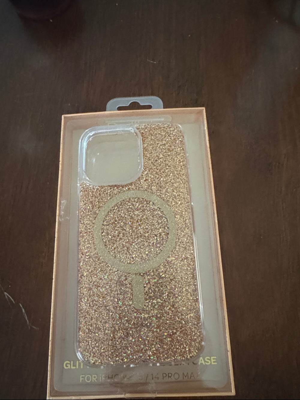 Delilah Wear Gold Glitter MagSafe-Compatible Phone Case